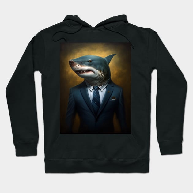 Royal Portrait of a Shark Hoodie by pxdg